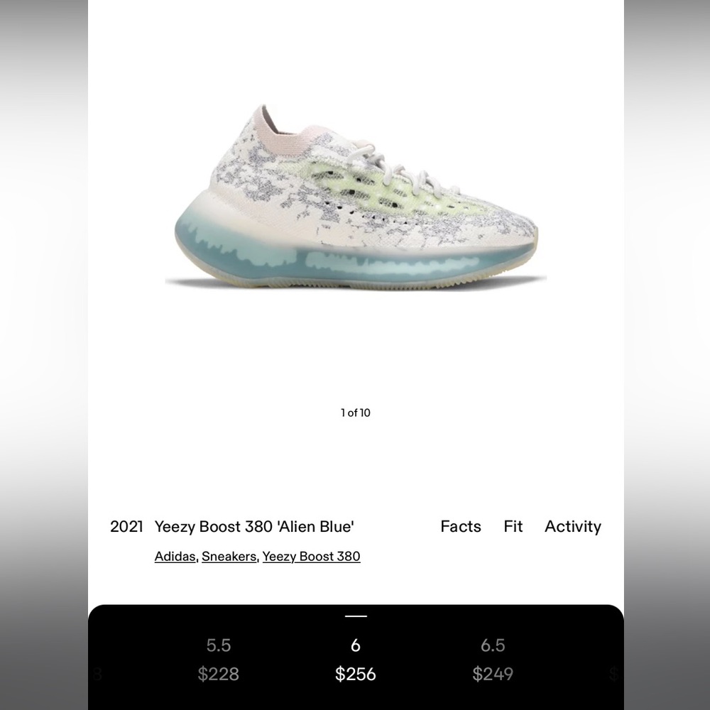YEEZY BOOST 380 ‘ALIEN BLUE’ SIZE 6